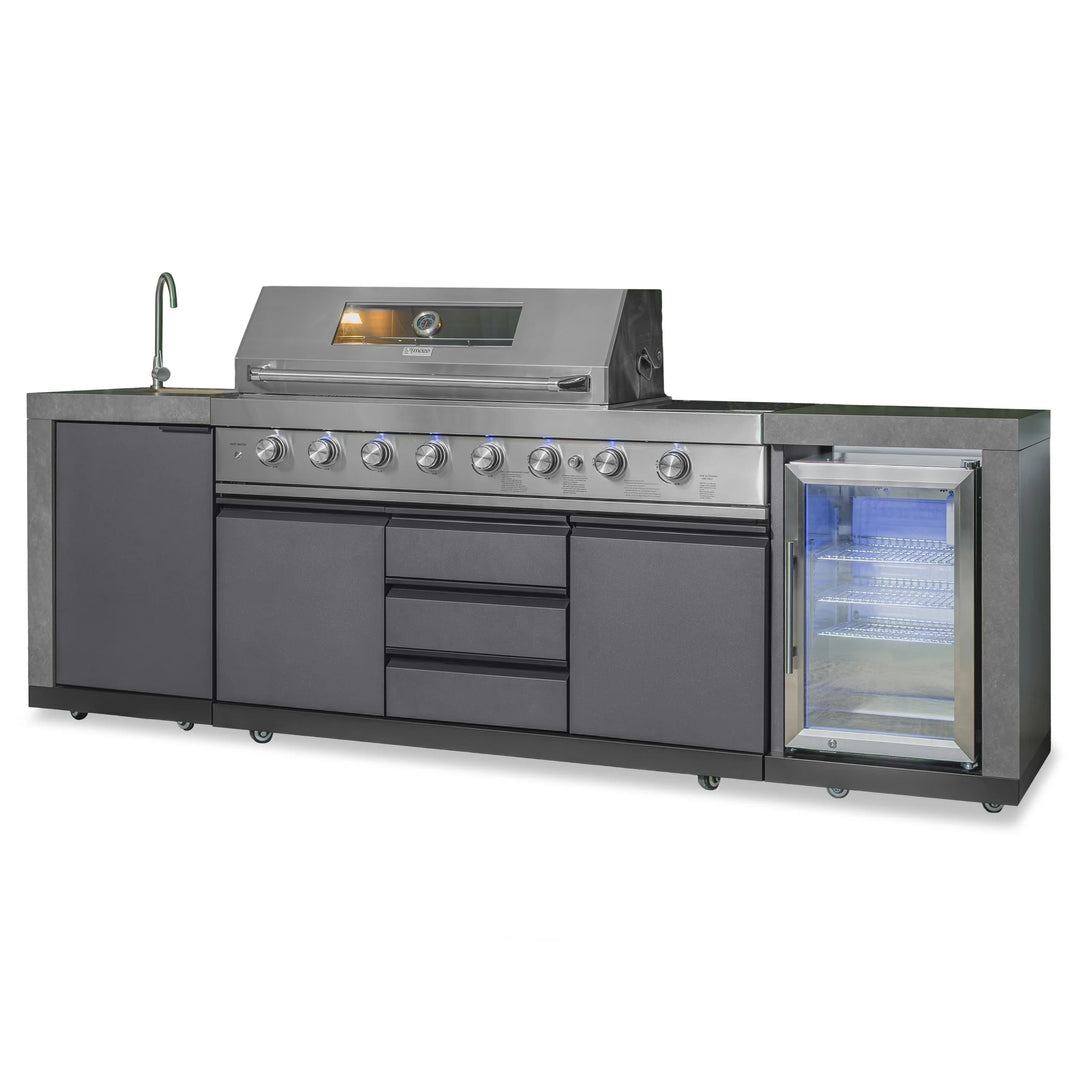 Maze Ember Outdoor Kitchen Gas BBQ with Sink and Fridge