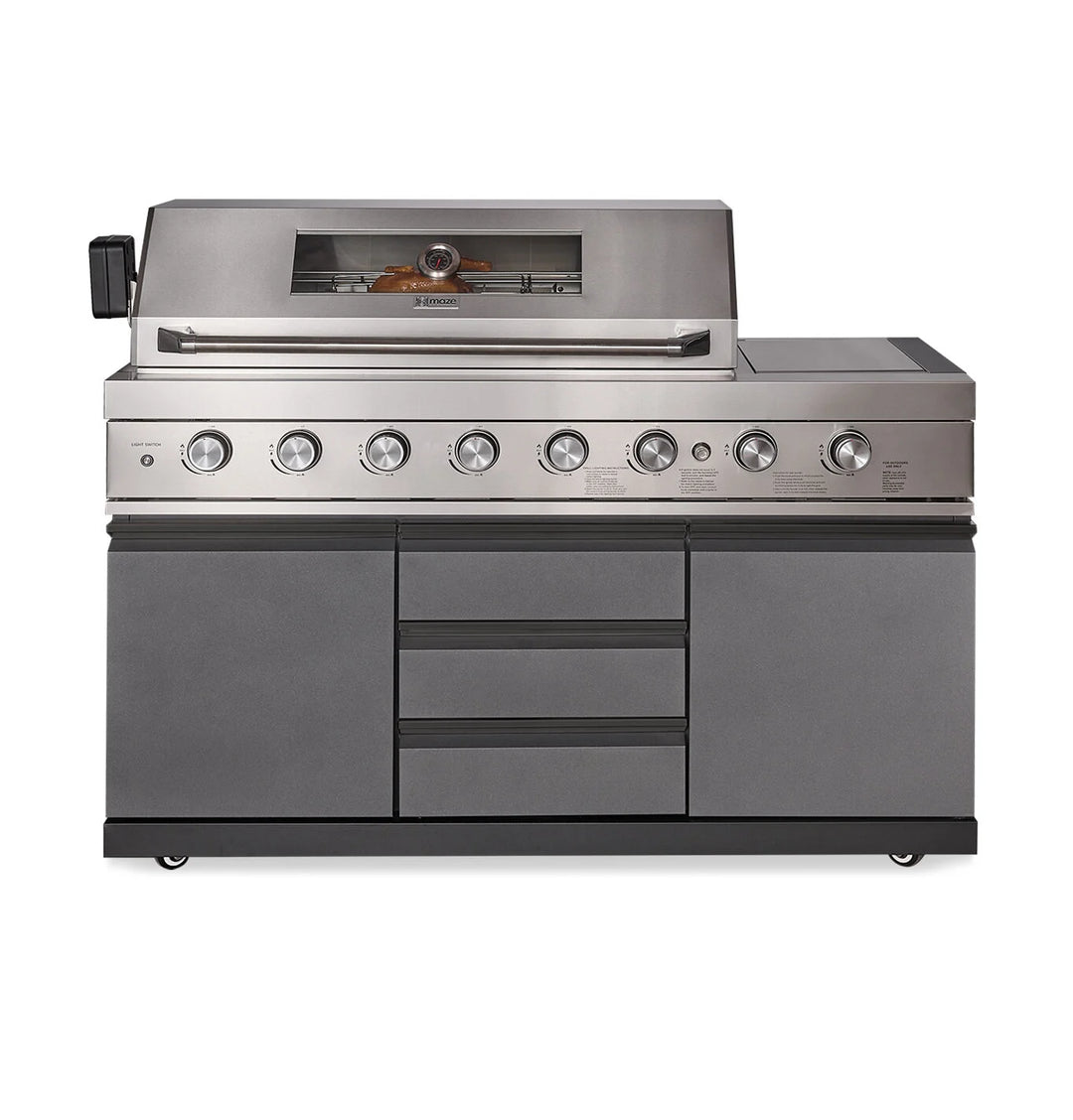 Maze Ember Outdoor Kitchen Gas BBQ with Sink and Fridge