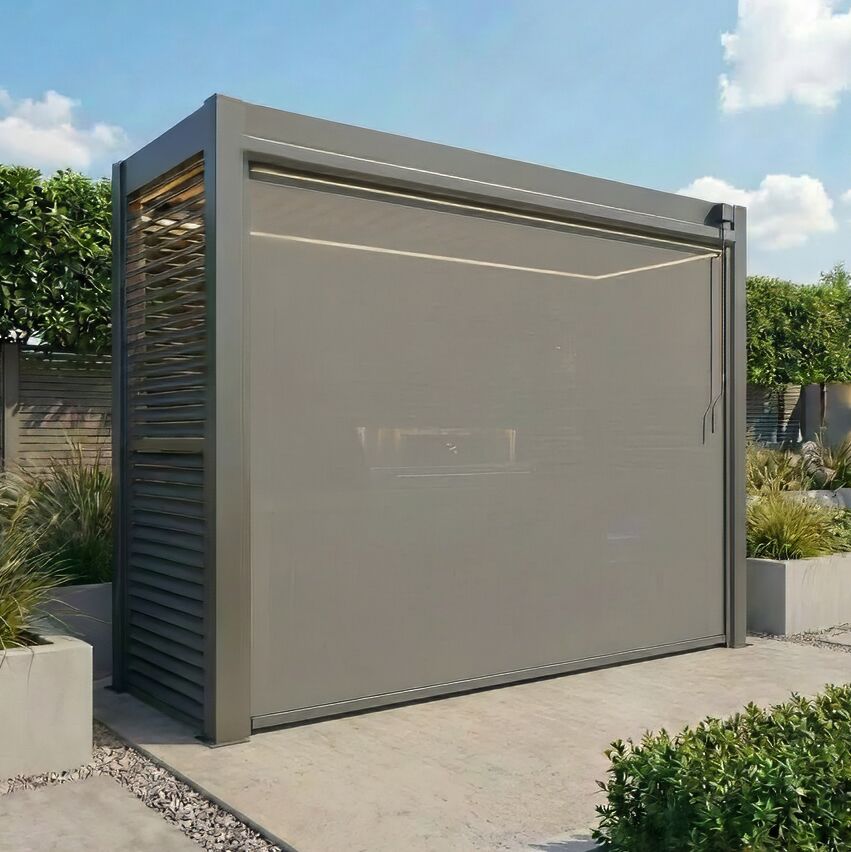 Como Free Standing BBQ Shelter With LED Lights & Back Panels
