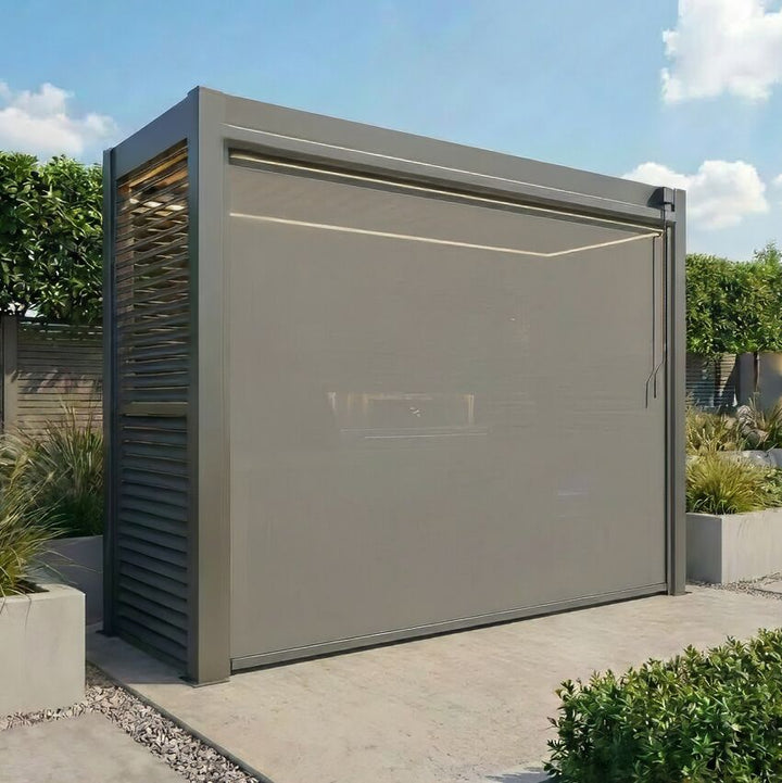 Como Free Standing BBQ Shelter With LED Lights & Back Panels
