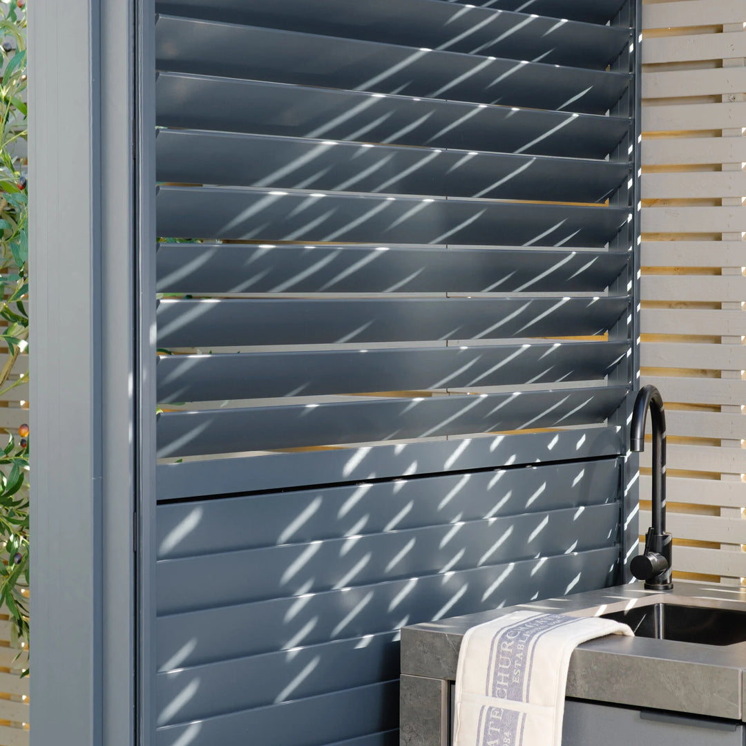 Como Free Standing BBQ Shelter With LED Lights & Back Panels