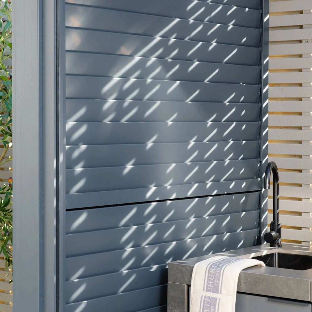 Como Free Standing BBQ Shelter With LED Lights & Back Panels