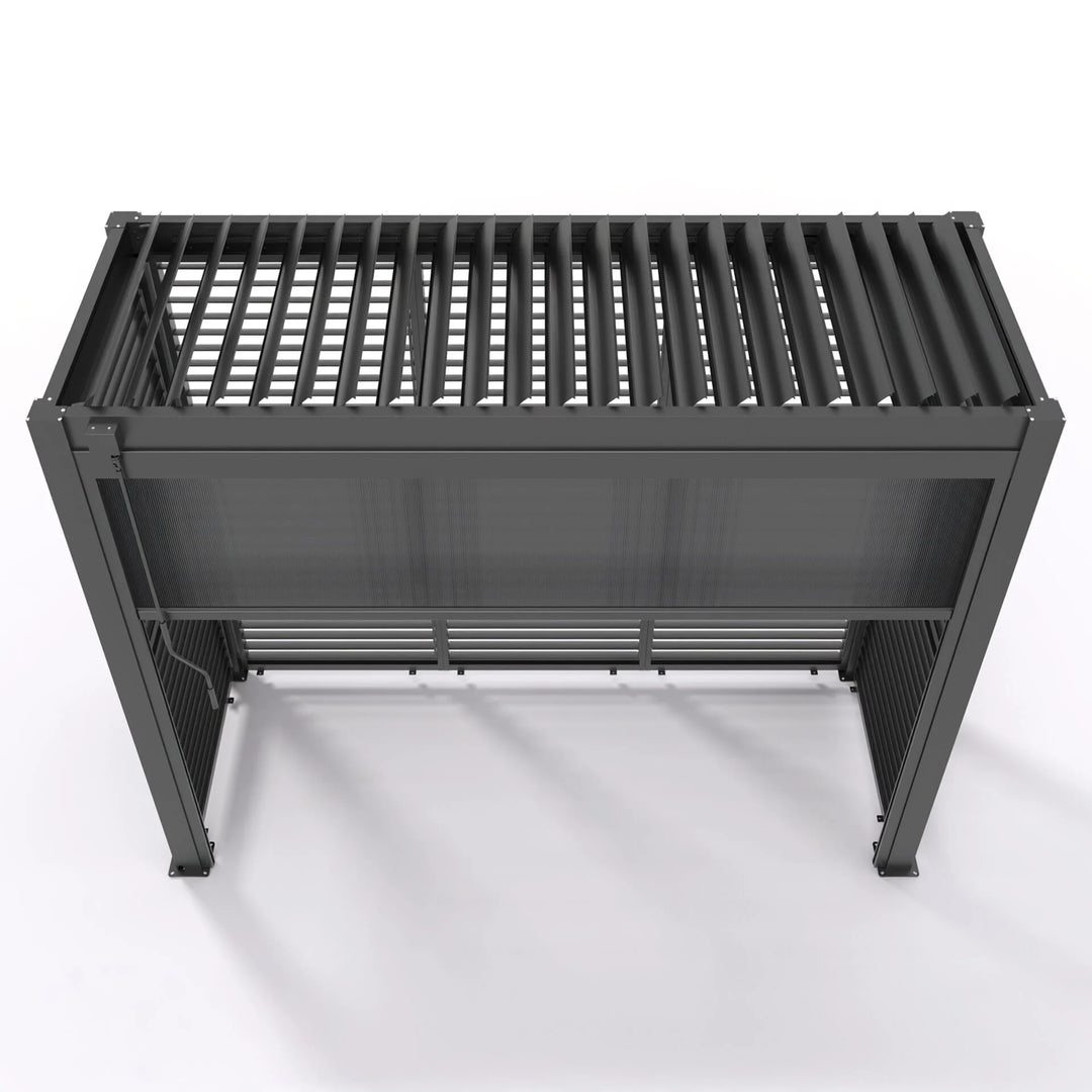 Como Free Standing BBQ Shelter With LED Lights & Back Panels