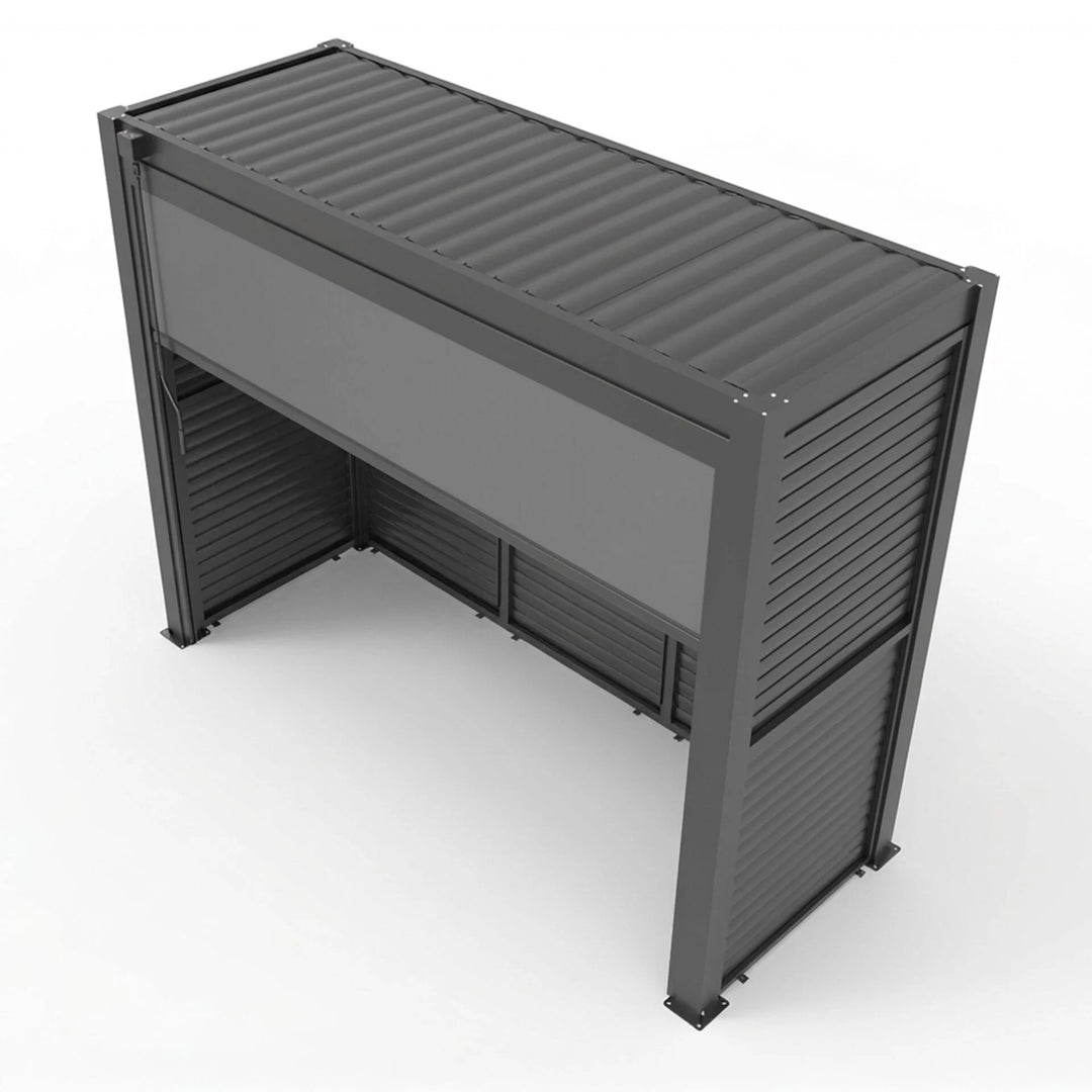 Como Free Standing BBQ Shelter With LED Lights & Back Panels