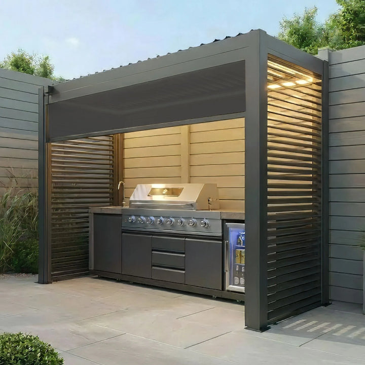 Como Free Standing BBQ Shelter With LED Lights