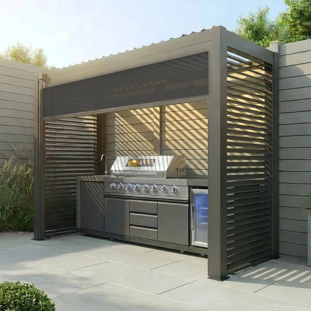 Como Free Standing BBQ Shelter With LED Lights