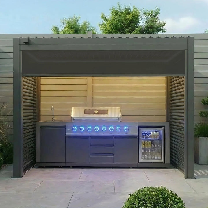 Como Free Standing BBQ Shelter With LED Lights