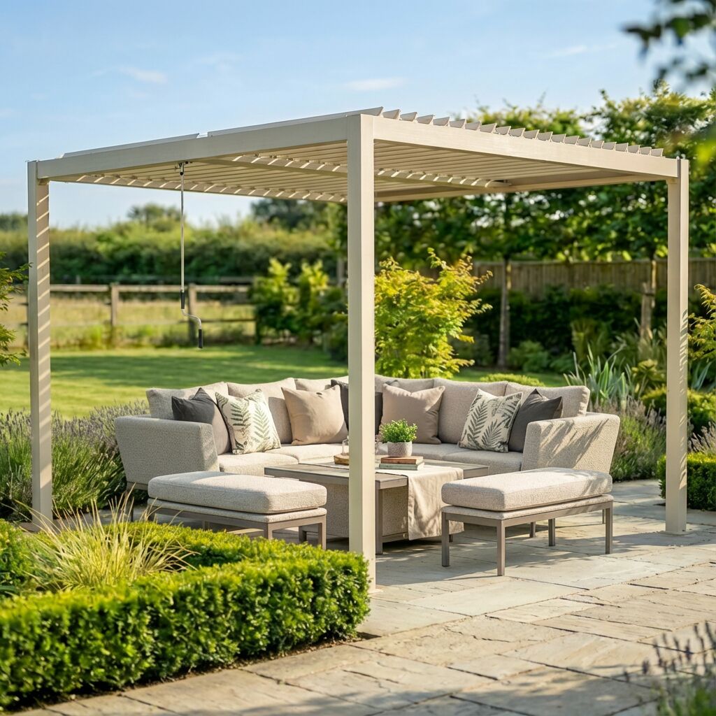 Como Pergola Aluminium Square 30x30 Frame Only
