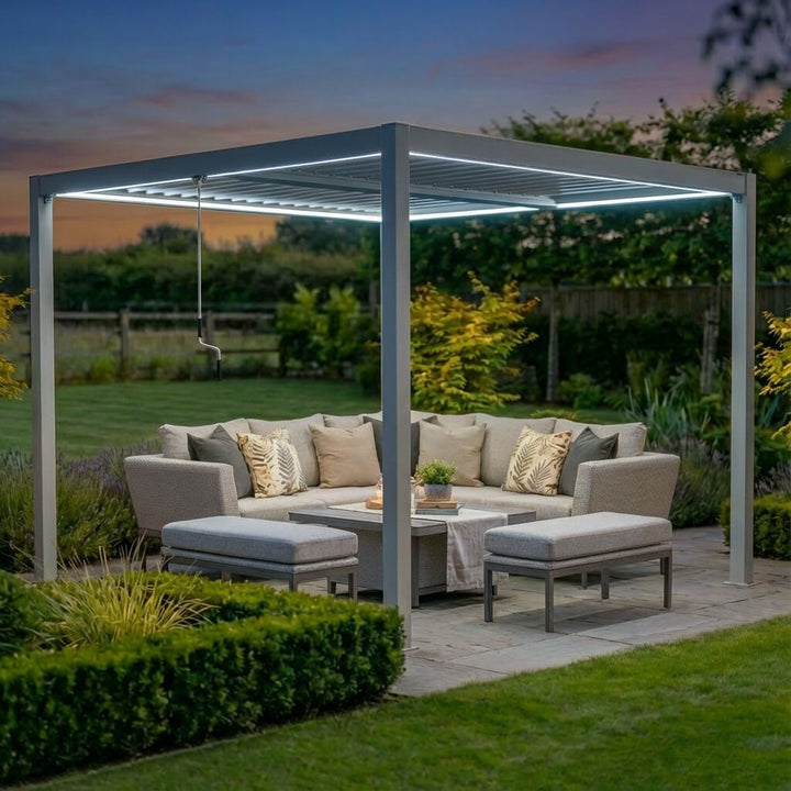 Como Pergola Aluminium Square 30x30 Frame Only
