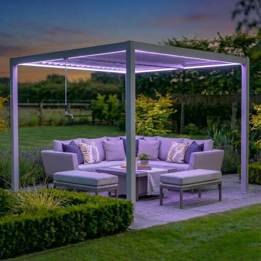Como Pergola Aluminium Square 30x30 Frame Only