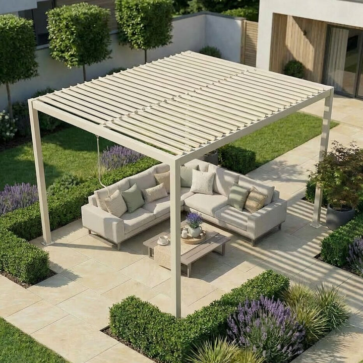 Como Pergola Aluminium Rectangular 3m x 4m Frame Only
