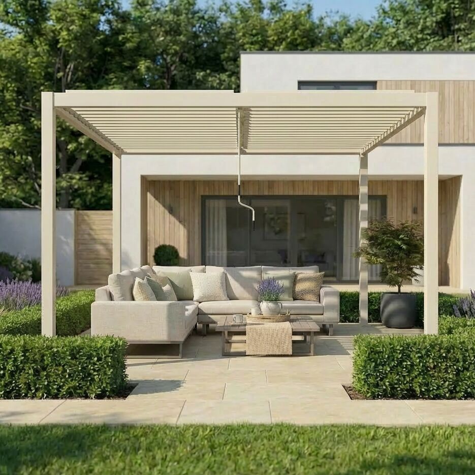 Como Pergola Aluminium Rectangular 3m x 4m Frame Only