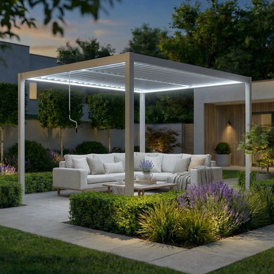 Como Pergola Aluminium Rectangular 3m x 4m Frame Only