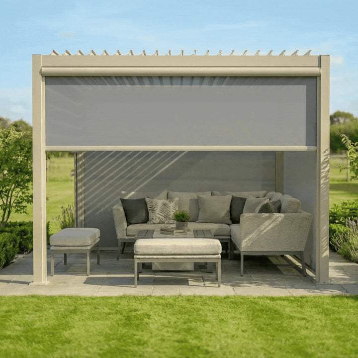 Como Pergola Textilene Zip Drop Side Blind to fit within 3m width