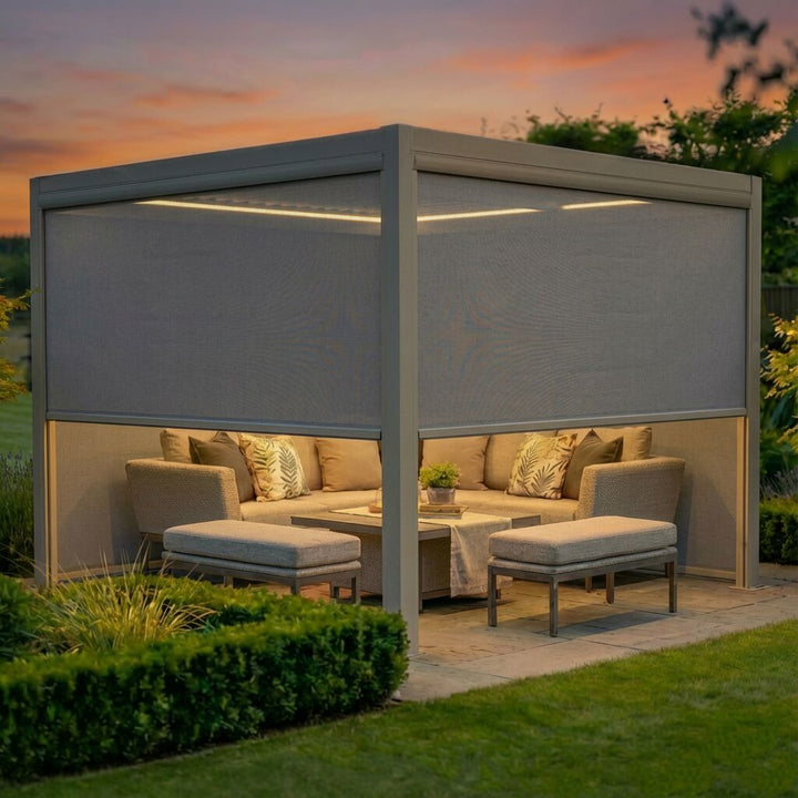 Como Pergola Textilene Zip Drop Side Blind to fit within 3m width