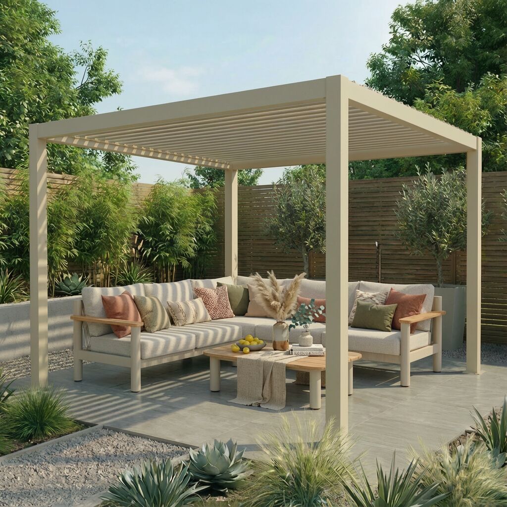 Jupiter Pergola Aluminium Rectangular 30x30 - Frame Only