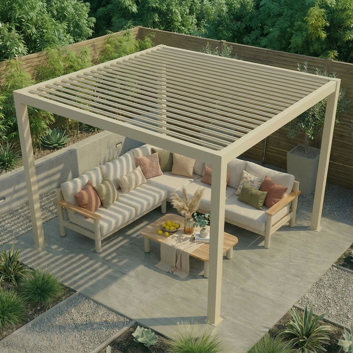 Jupiter Pergola Aluminium Rectangular 30x30 - Frame Only