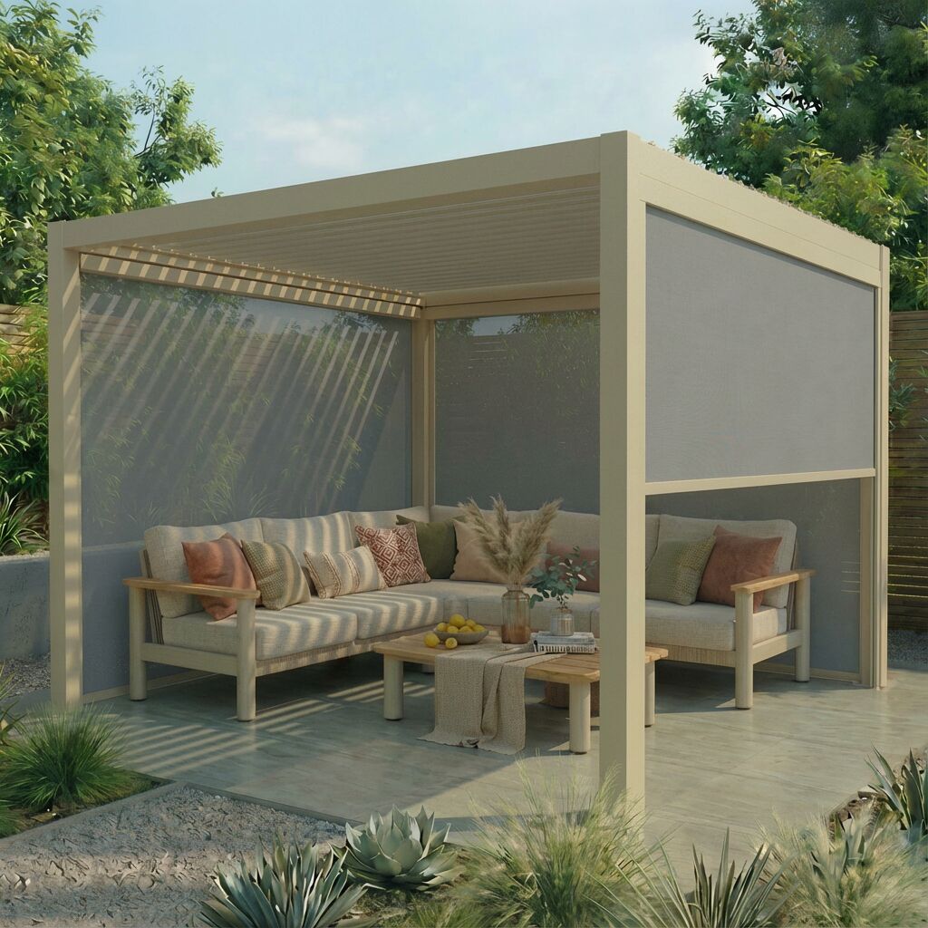 Jupiter Pergola Aluminium Rectangular 30x30 - Frame Only
