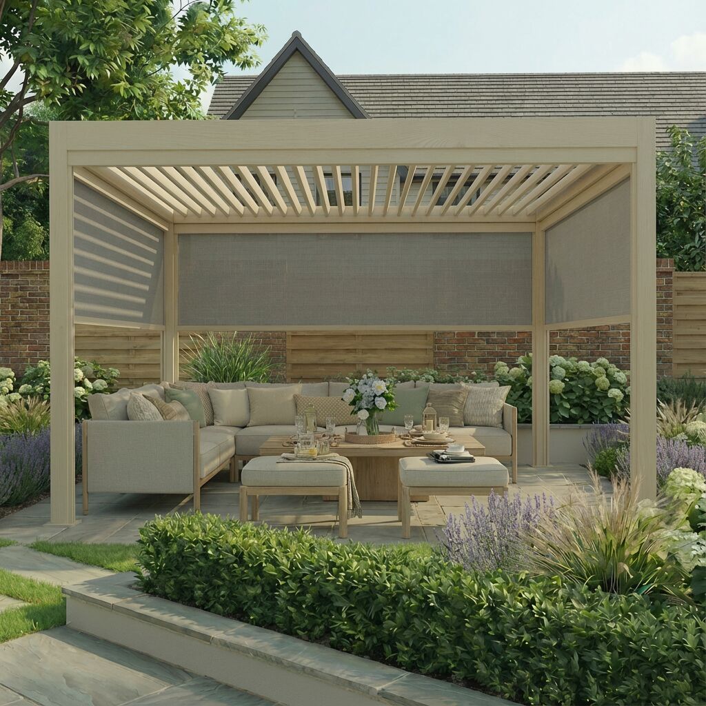 Jupiter Pergola - Zip Blind For 4m Side
