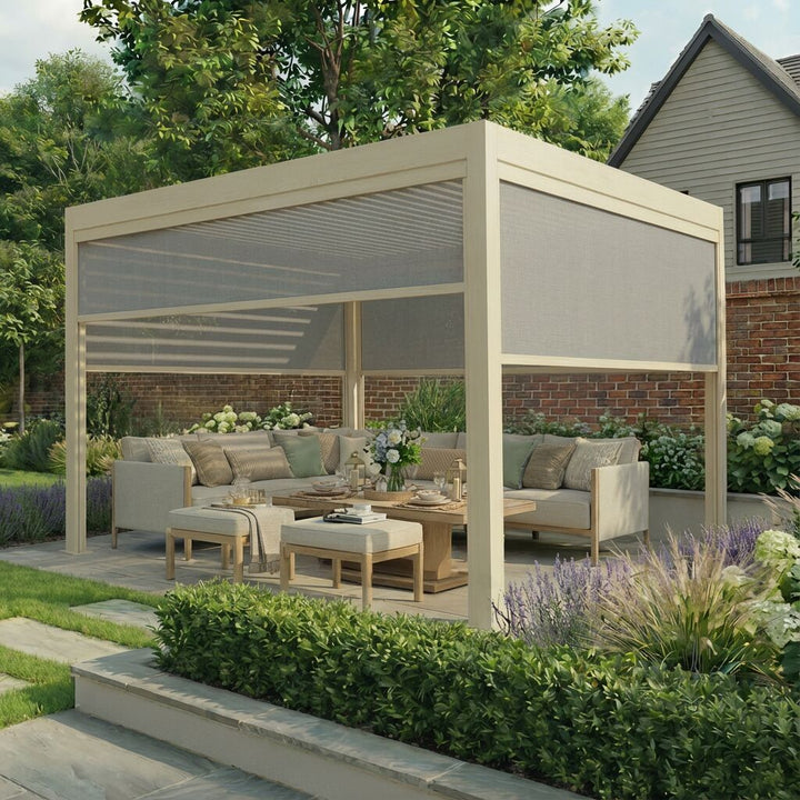Jupiter Pergola - Zip Blind For 4m Side
