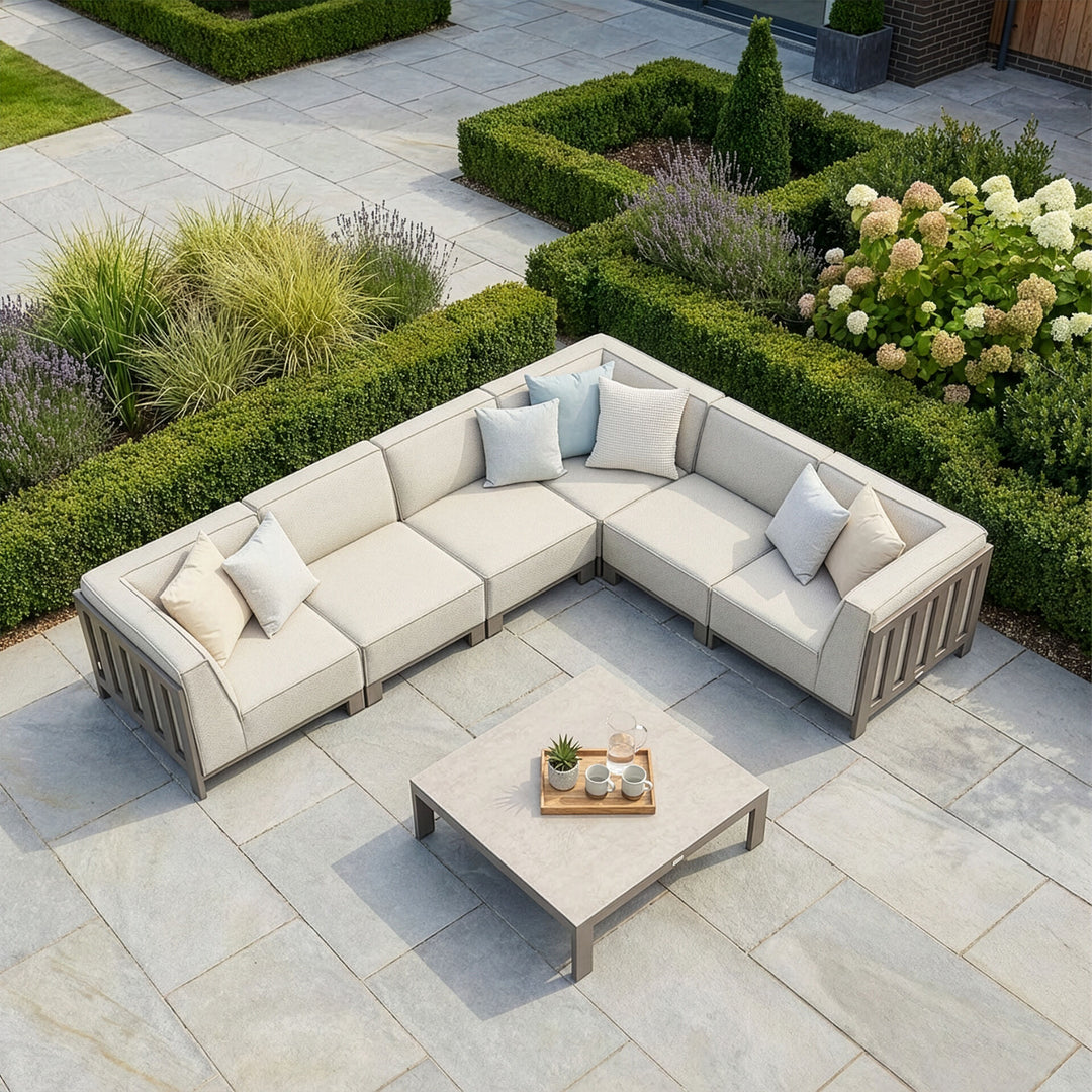 Ibiza Medium Corner Sofa Set With Square Table