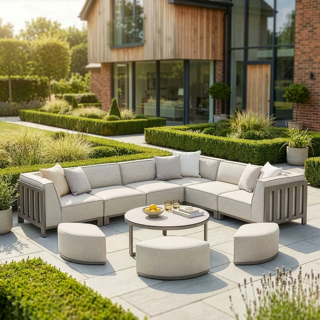 Ibiza Medium Corner Sofa Set With Round Coffee Table