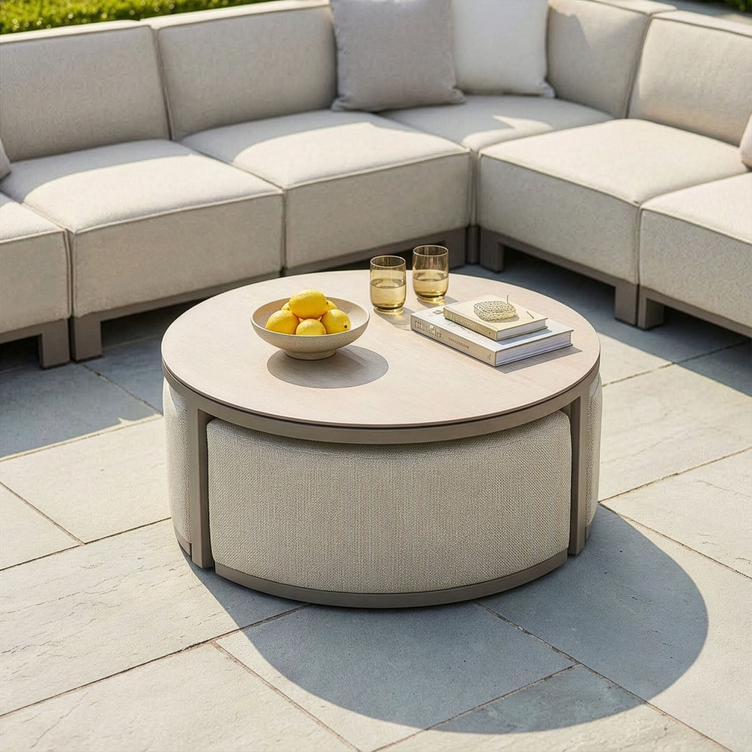 Ibiza Medium Corner Sofa Set With Round Coffee Table