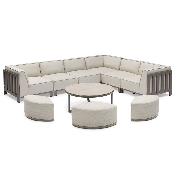 Ibiza Medium Corner Sofa Set With Round Coffee Table