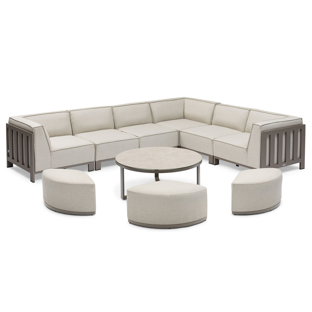 Ibiza Medium Corner Sofa Set With Round Coffee Table