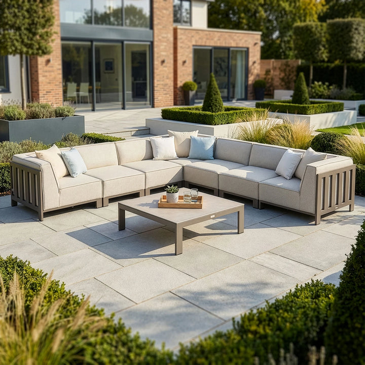Ibiza Large Corner Sofa Set With Square Table