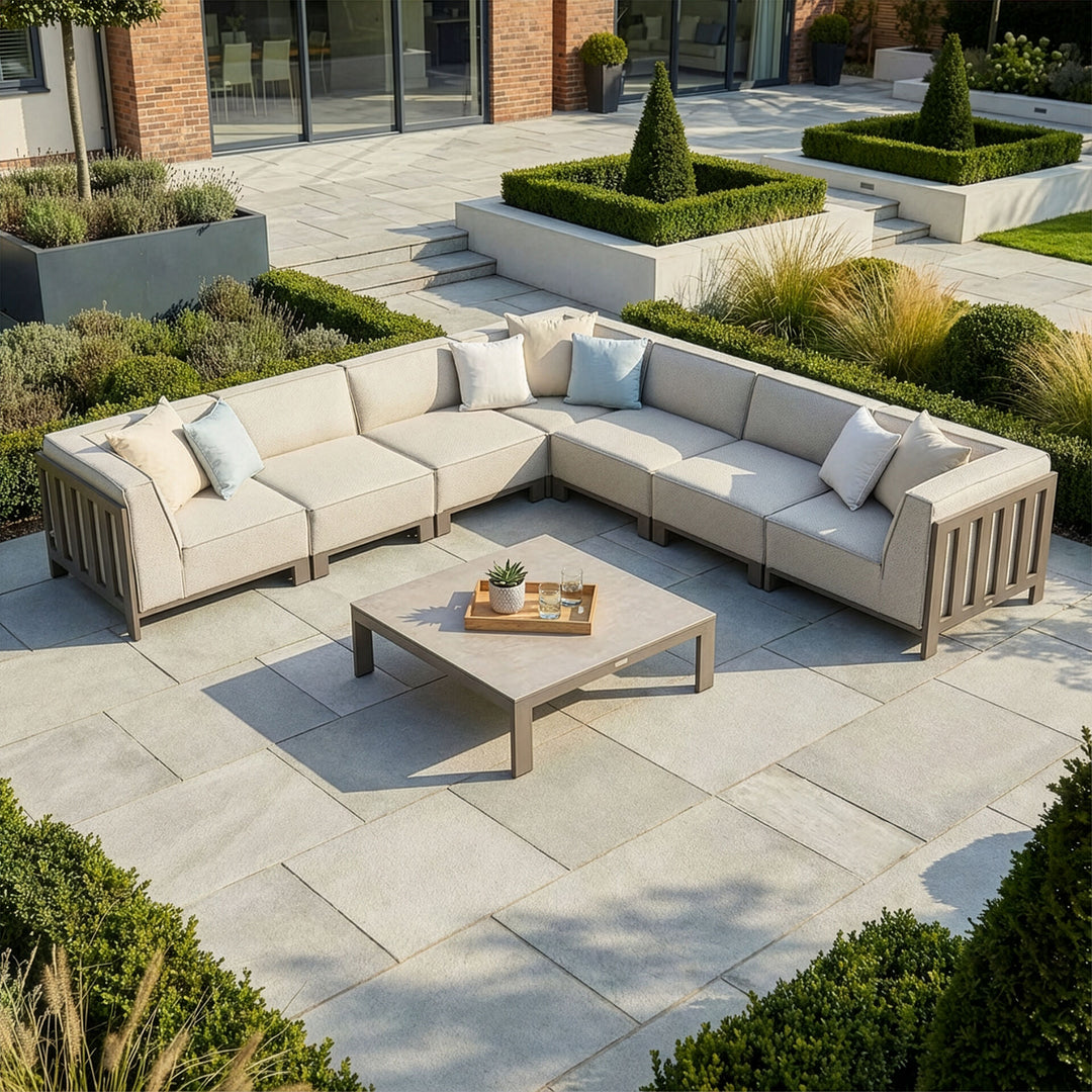 Ibiza Large Corner Sofa Set With Square Table