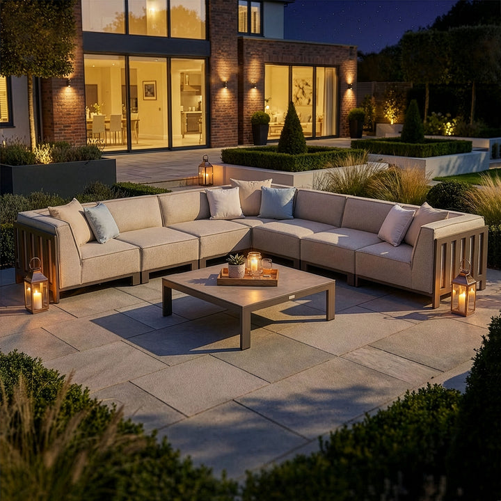 Ibiza Large Corner Sofa Set With Square Table