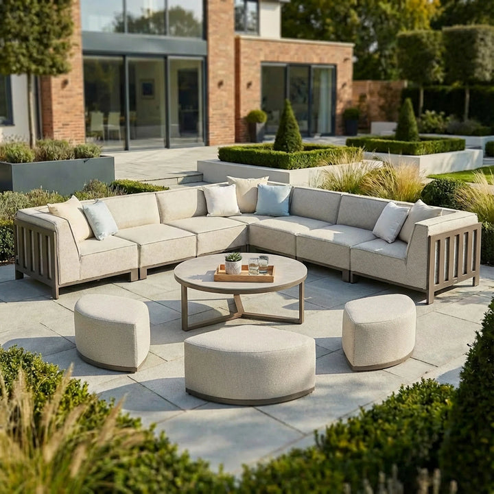 Ibiza Large Corner Sofa Set With Round Coffee Table