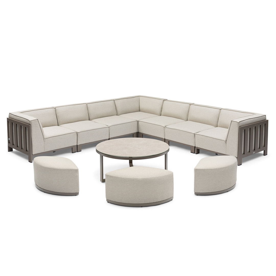 Ibiza Large Corner Sofa Set With Round Coffee Table