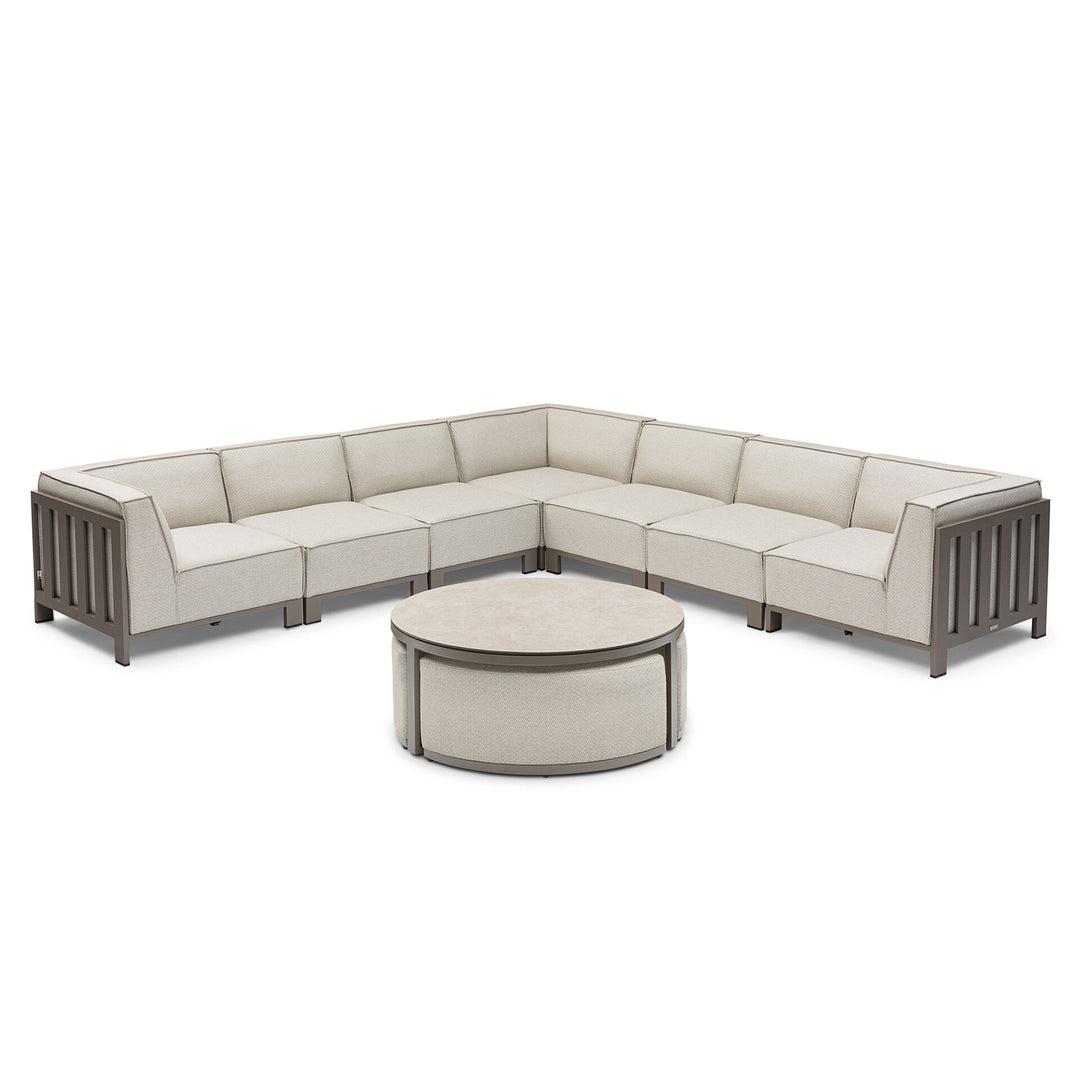 Ibiza Large Corner Sofa Set With Round Coffee Table