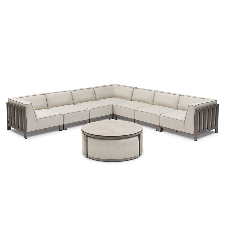 Ibiza Large Corner Sofa Set With Round Coffee Table