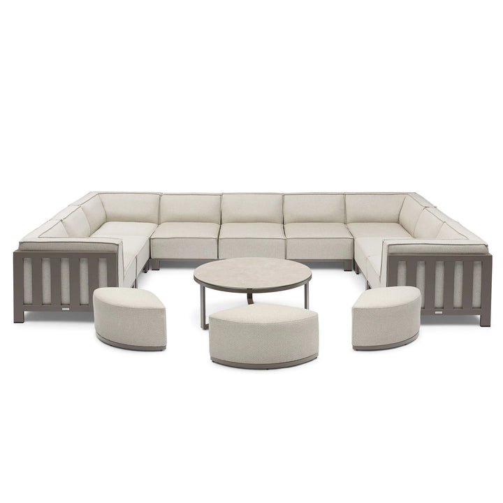 Ibiza U Shape Sofa Set With Round Coffee Table