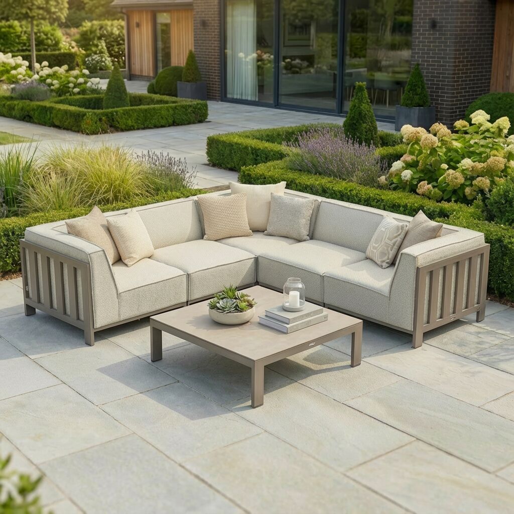 Ibiza Small Corner Sofa Set With Square Table