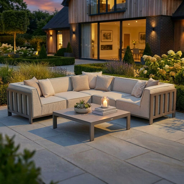 Ibiza Small Corner Sofa Set With Square Table