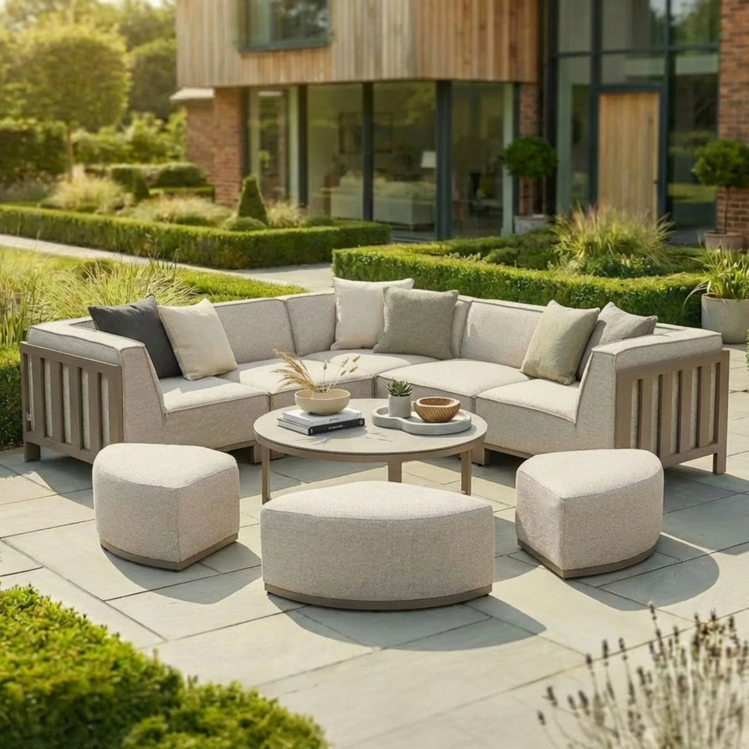 Ibiza Small Corner Sofa Set With Round Coffee Table