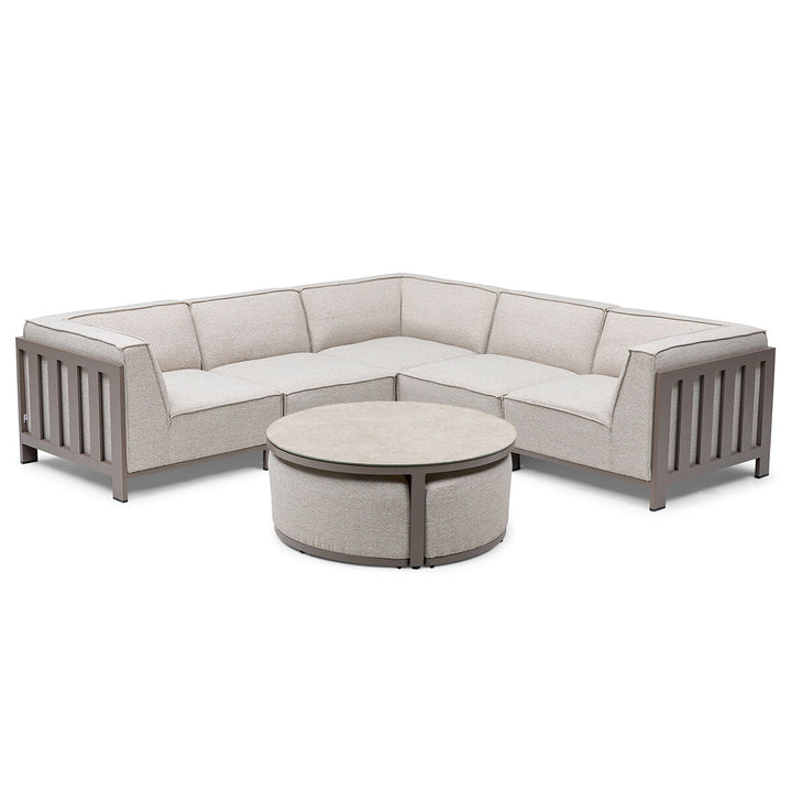 Ibiza Small Corner Sofa Set With Round Coffee Table