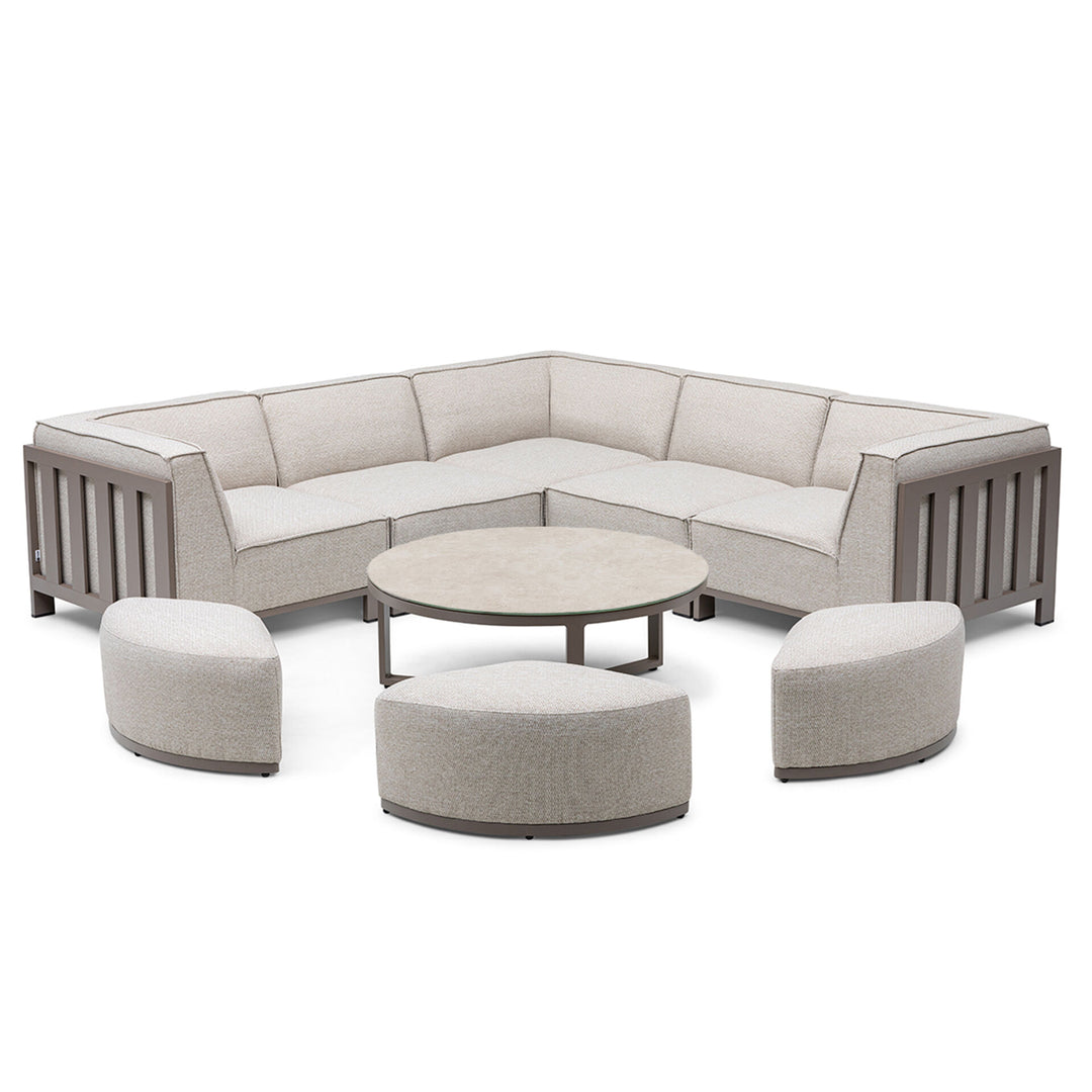 Ibiza Small Corner Sofa Set With Round Coffee Table