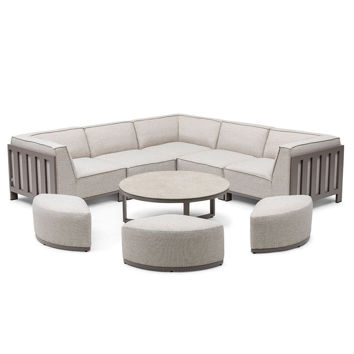 Ibiza Small Corner Sofa Set With Round Coffee Table