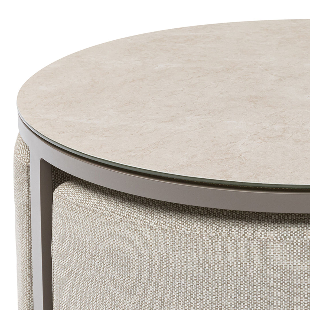 Ibiza Small Corner Sofa Set With Round Coffee Table