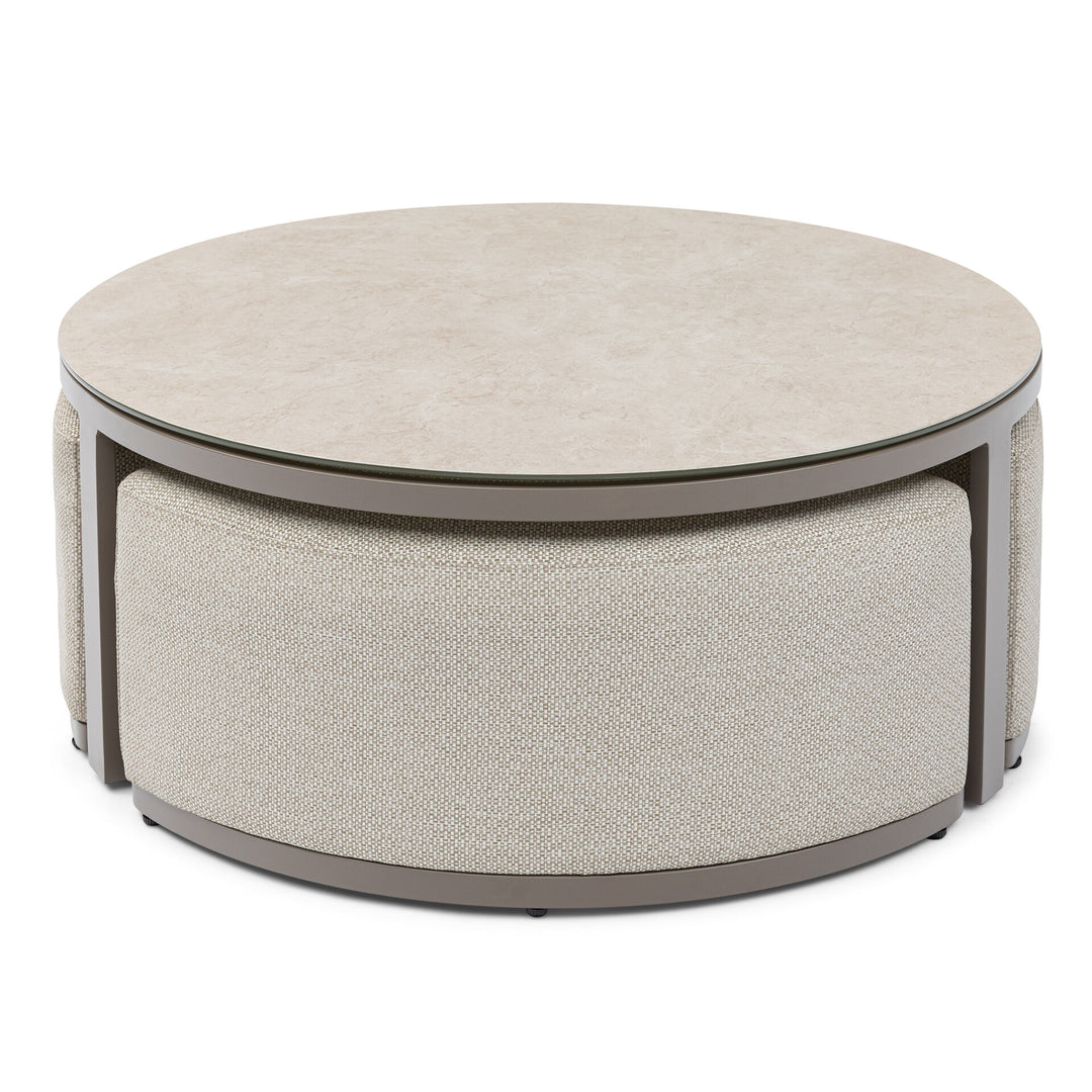Ibiza Small Corner Sofa Set With Round Coffee Table