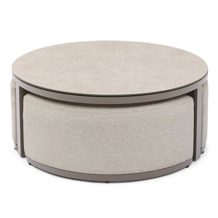 Ibiza Small Corner Sofa Set With Round Coffee Table