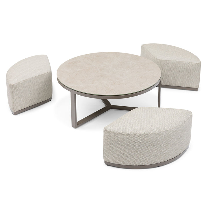 Ibiza Small Corner Sofa Set With Round Coffee Table