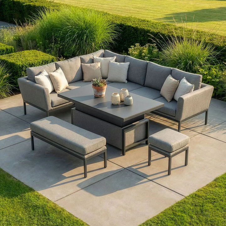 Pulse Rectangular Corner Dining Set with Rising Table