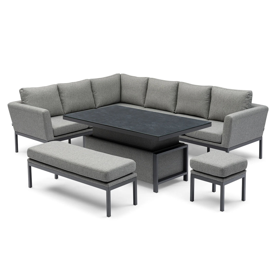 Pulse Rectangular Corner Dining Set with Rising Table