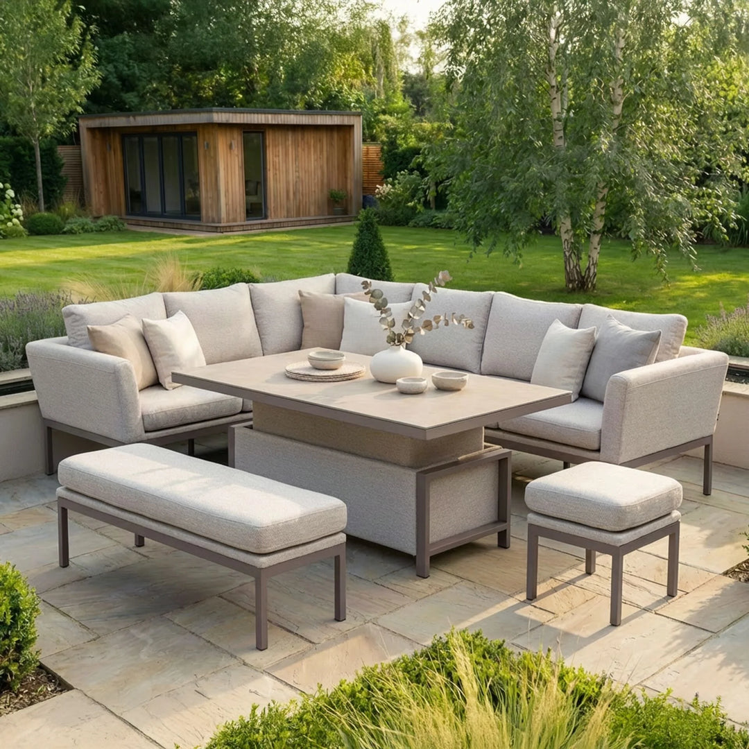 Pulse Rectangular Corner Dining Set with Rising Table